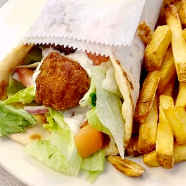 Crab Cake Souvlaki.