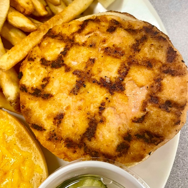 Salmon Burger.